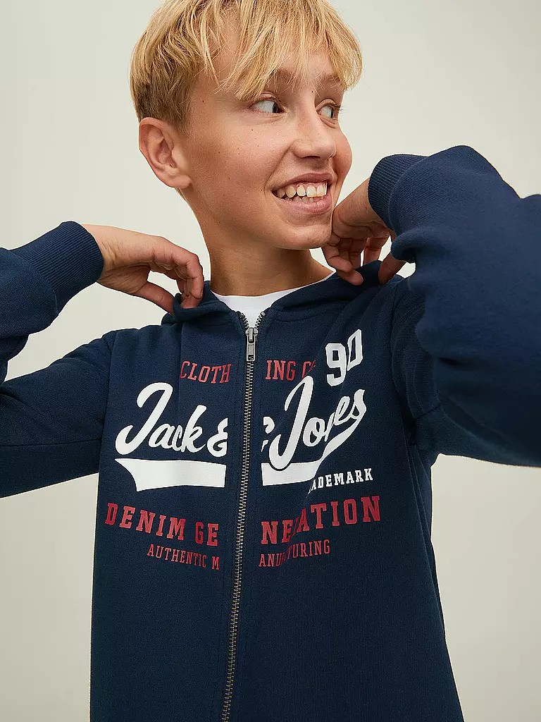 JACK & JONES | Jungen Sweatjacke JJELOGO | hellgrau