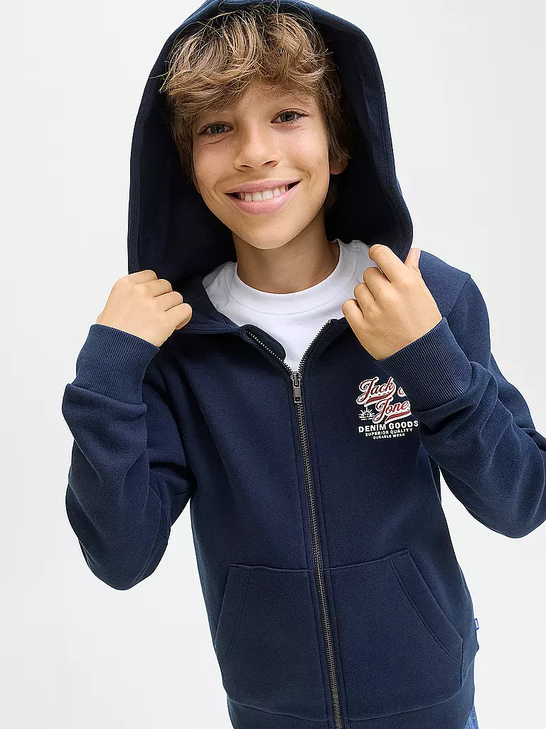 JACK & JONES | Jungen Sweatjacke JJELOGO | dunkelblau