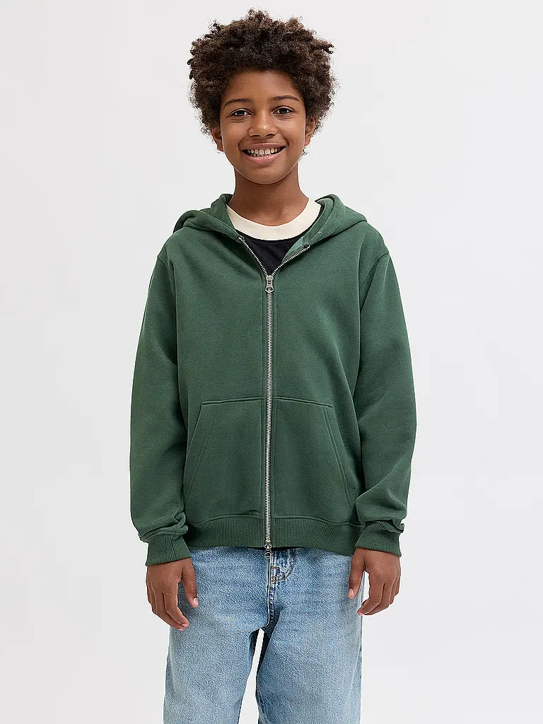 JACK & JONES | Jungen Sweatjacke JORBEDFORD  | Dunkelgrün
