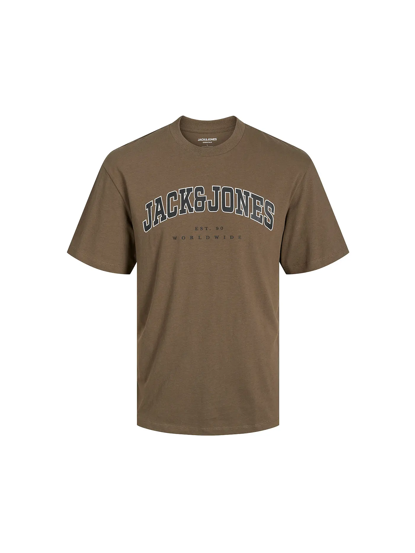JACK & JONES | Jungen T-Shirt  JJECALEB VARSITY TEE  | braun