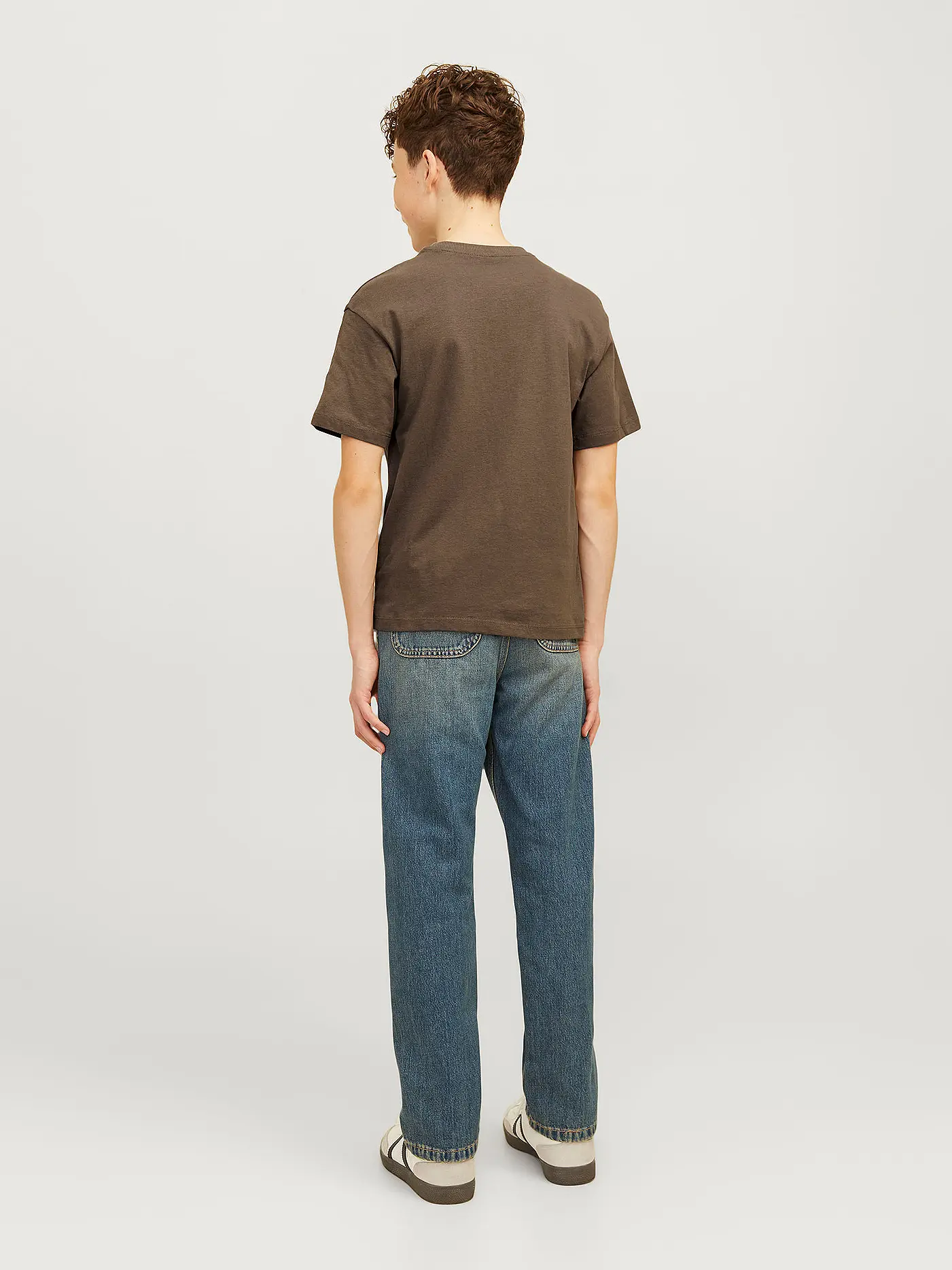 JACK & JONES | Jungen T-Shirt  JJECALEB VARSITY TEE  | braun