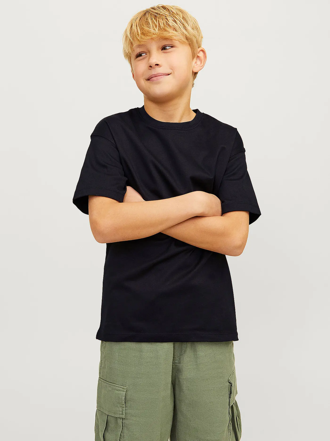 JACK & JONES | Jungen T-Shirt Loose Fit JJEURBAN EDGE | schwarz