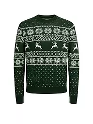 JACK & JONES | Pullover JJXMAS GABRIEL | dunkelgrün