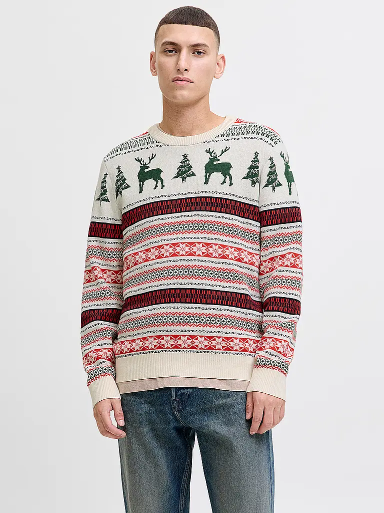JACK & JONES | Pullover JJXMAS | Dunkelgrün