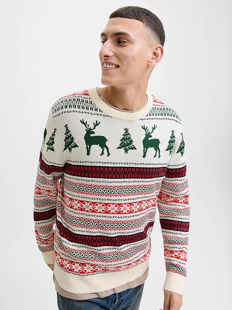 JACK & JONES | Pullover JJXMAS | Dunkelgrün