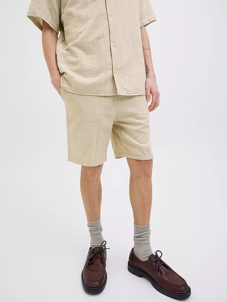 JACK & JONES | Shorts JPSTJAIDEN PATRAS | hellbraun