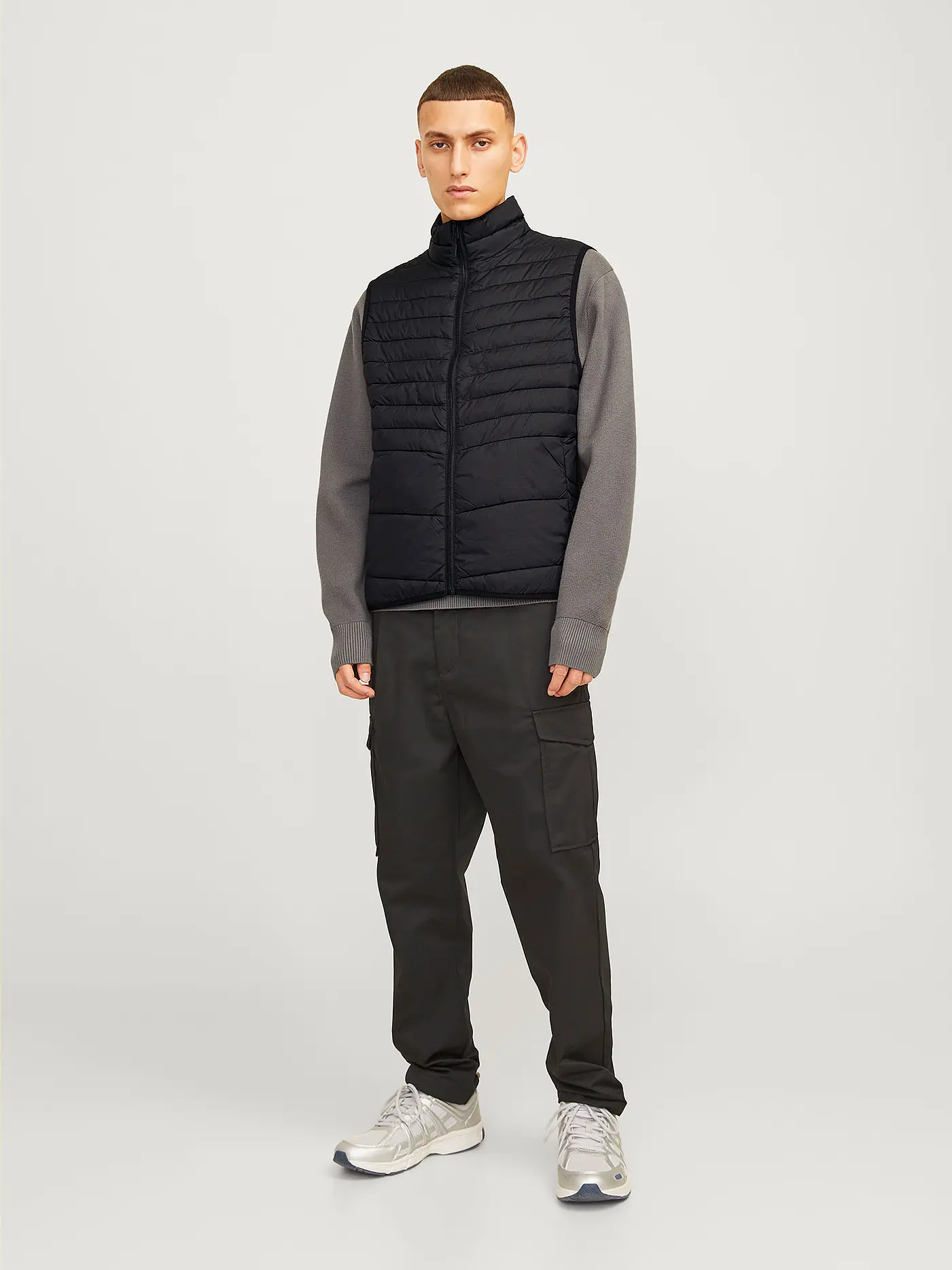 JACK & JONES | Steppgilet JJESTATE | schwarz