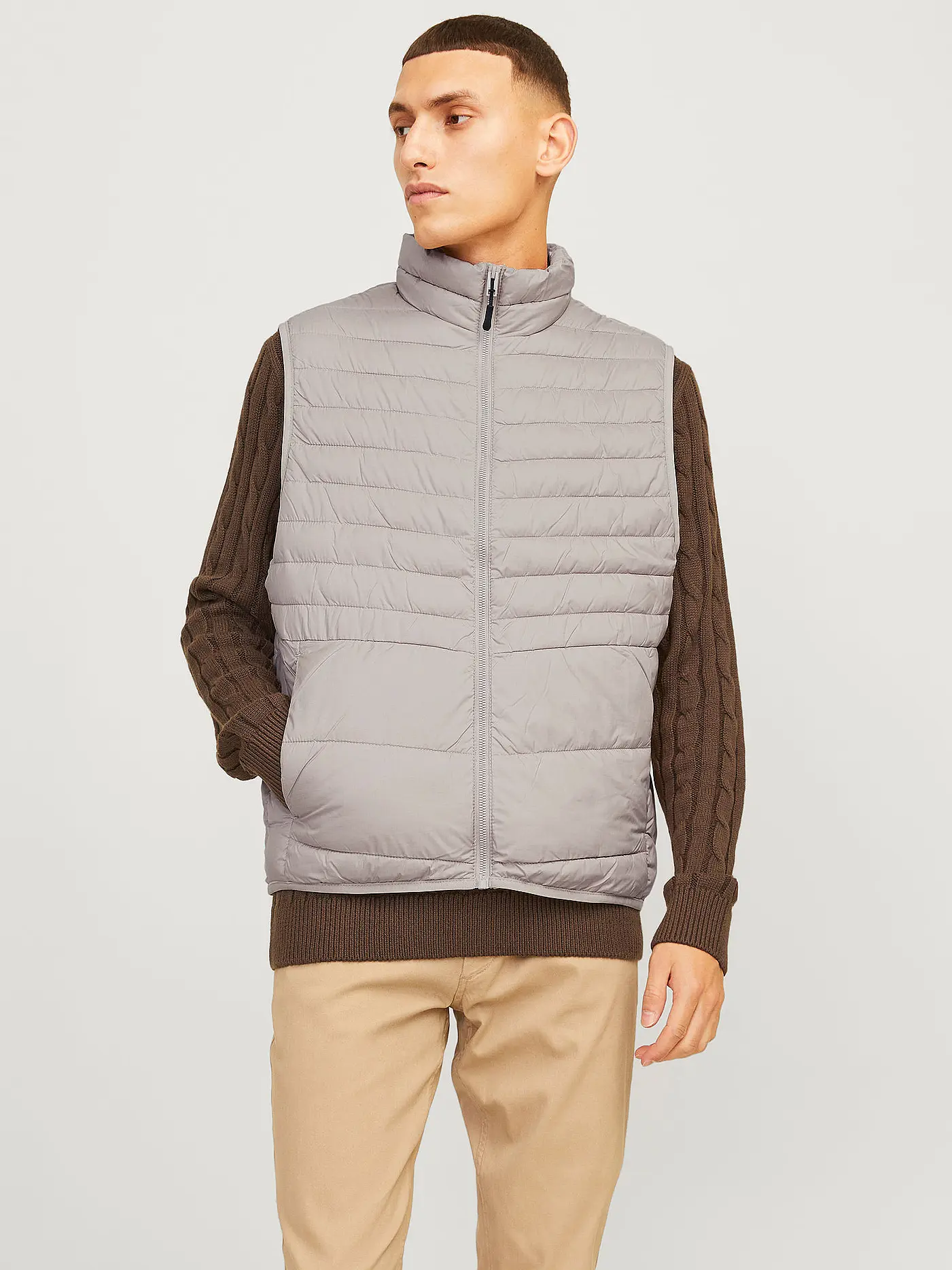 JACK & JONES | Steppgilet JJESTATE | creme