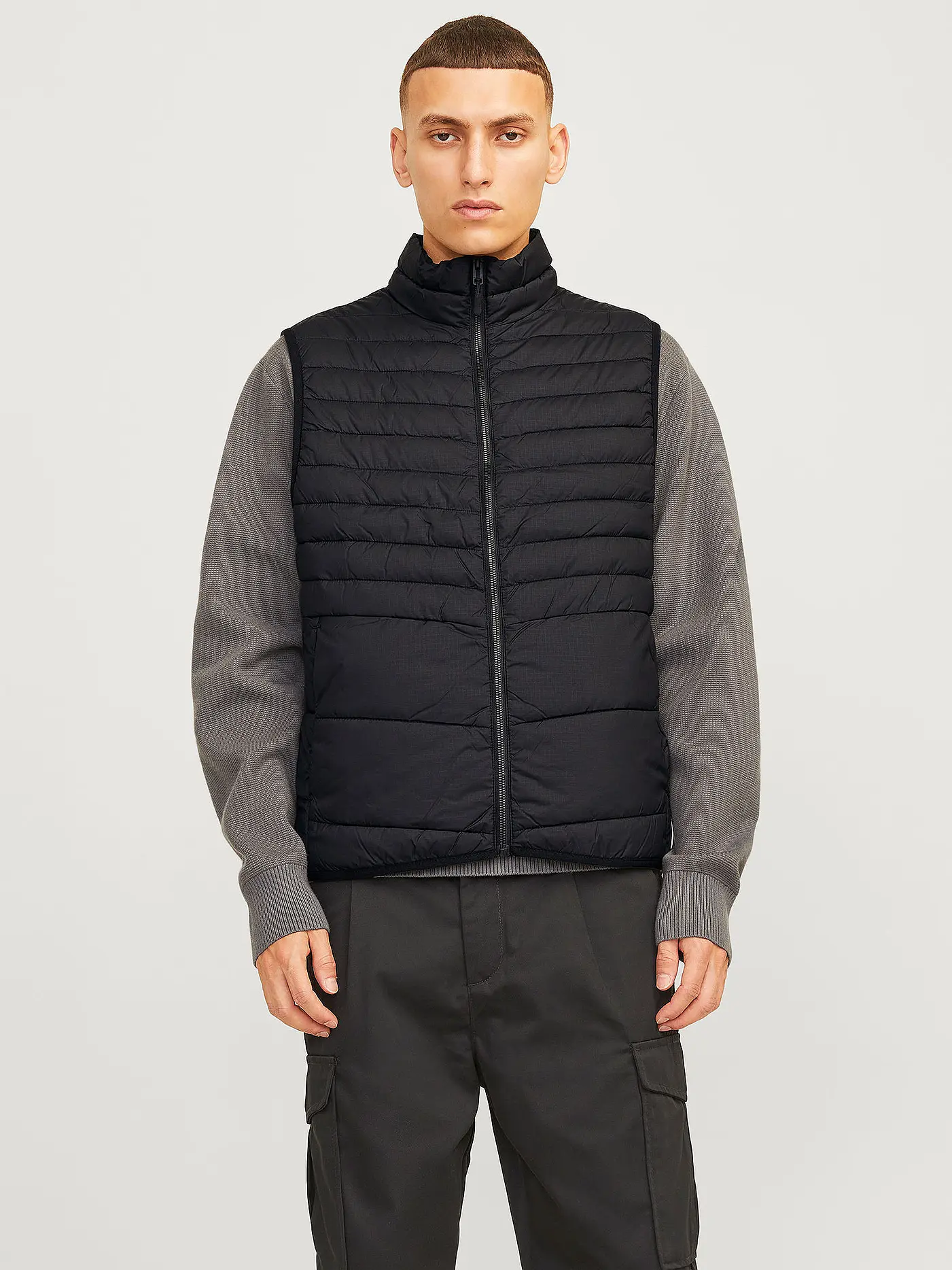 JACK & JONES | Steppgilet JJESTATE | schwarz