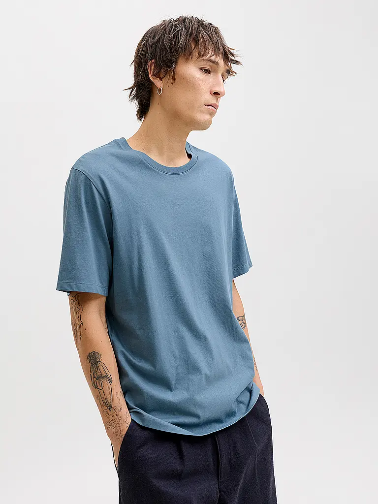 JACK & JONES | T-Shirt JJEORGANIC  | Blau