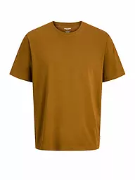 JACK & JONES | T-Shirt JJEORGANIC | hellbraun