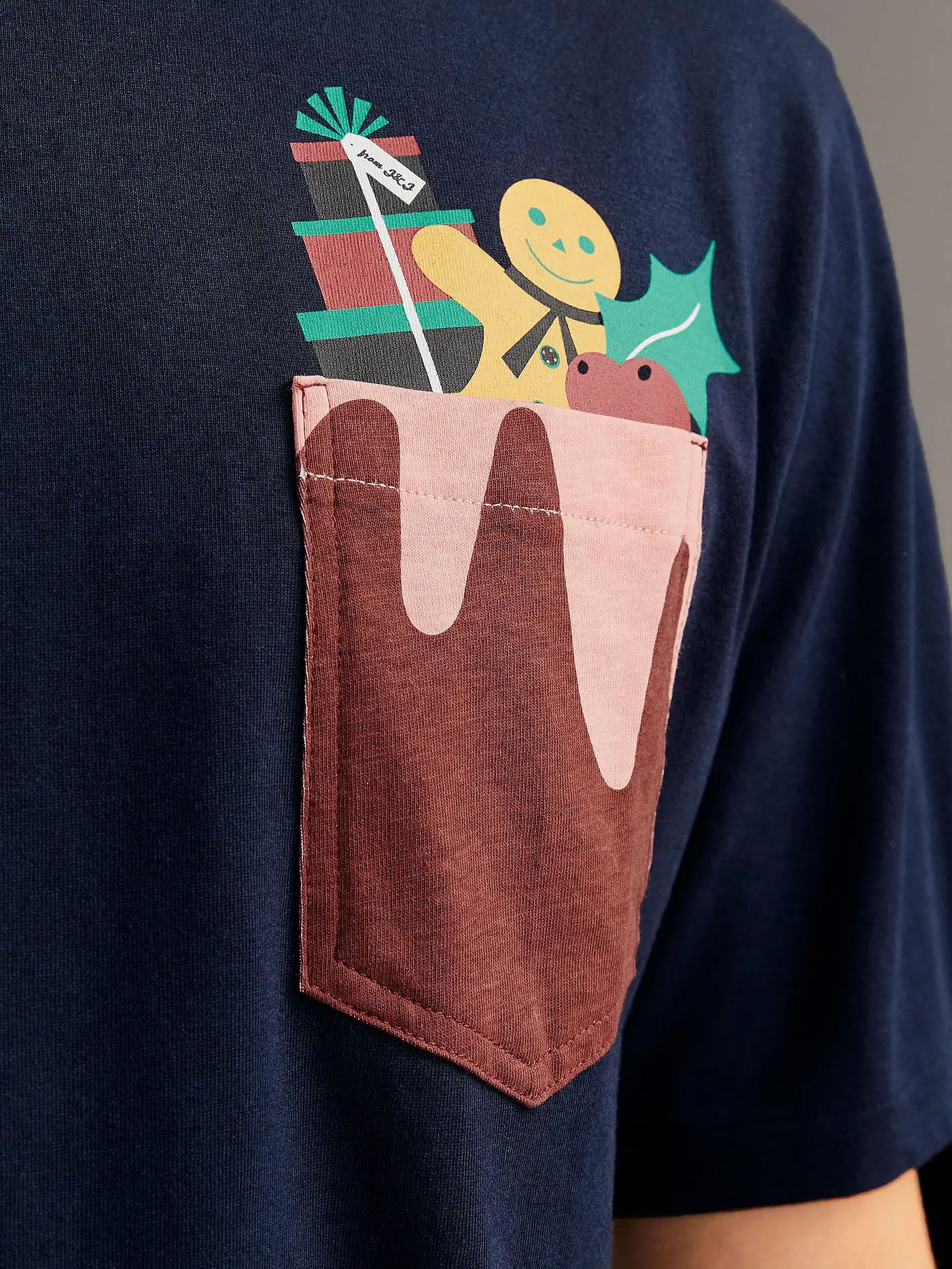 JACK & JONES | T-Shirt JJXMAS | dunkelblau