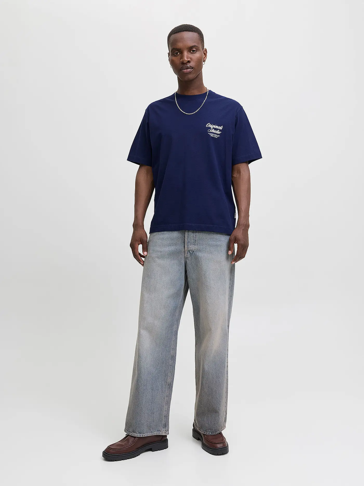 JACK & JONES | T-Shirt JORNORREBRO  | dunkelblau