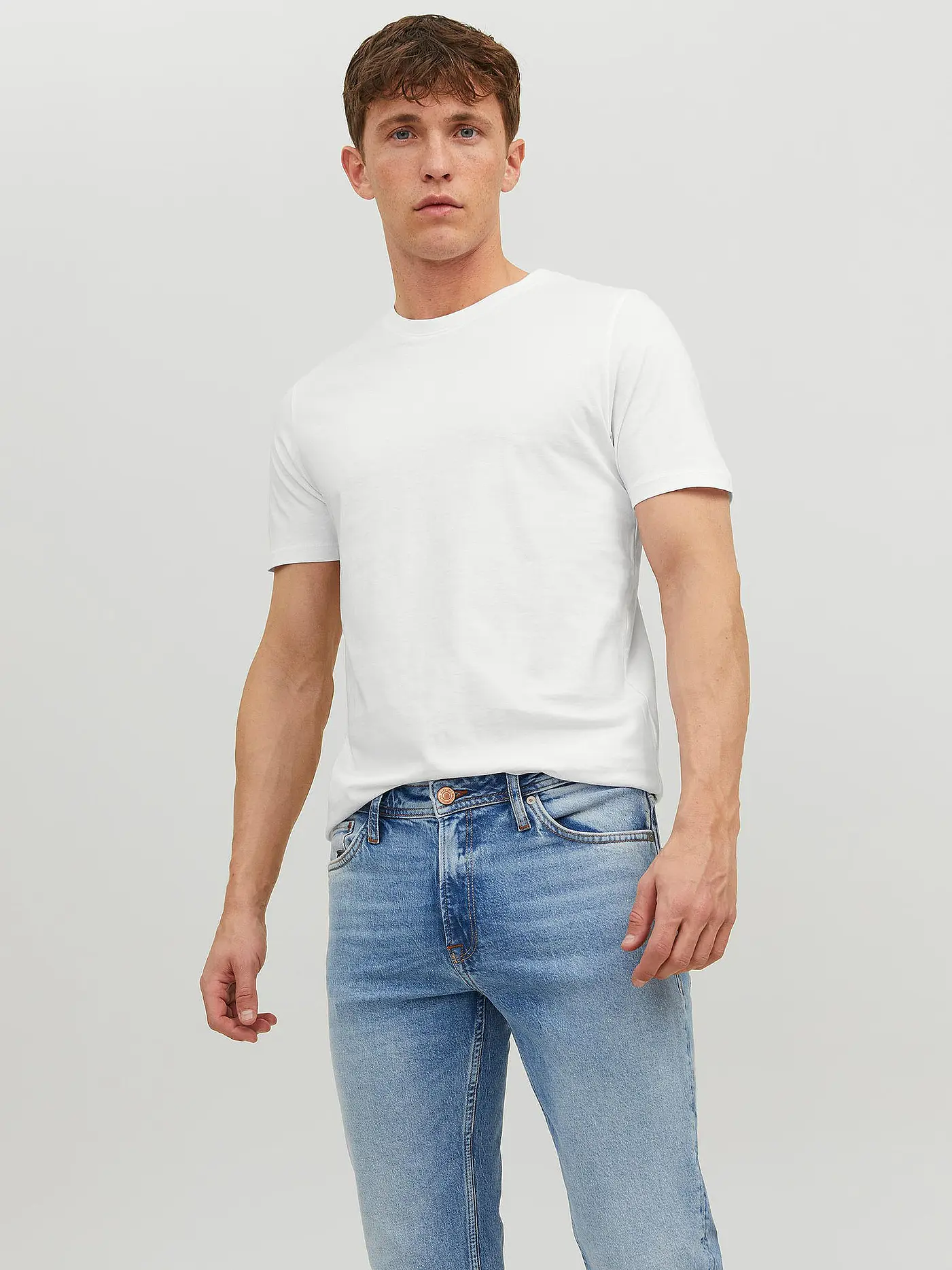 JACK & JONES | T-Shirt Slim Fit JJEORGANIC | weiss