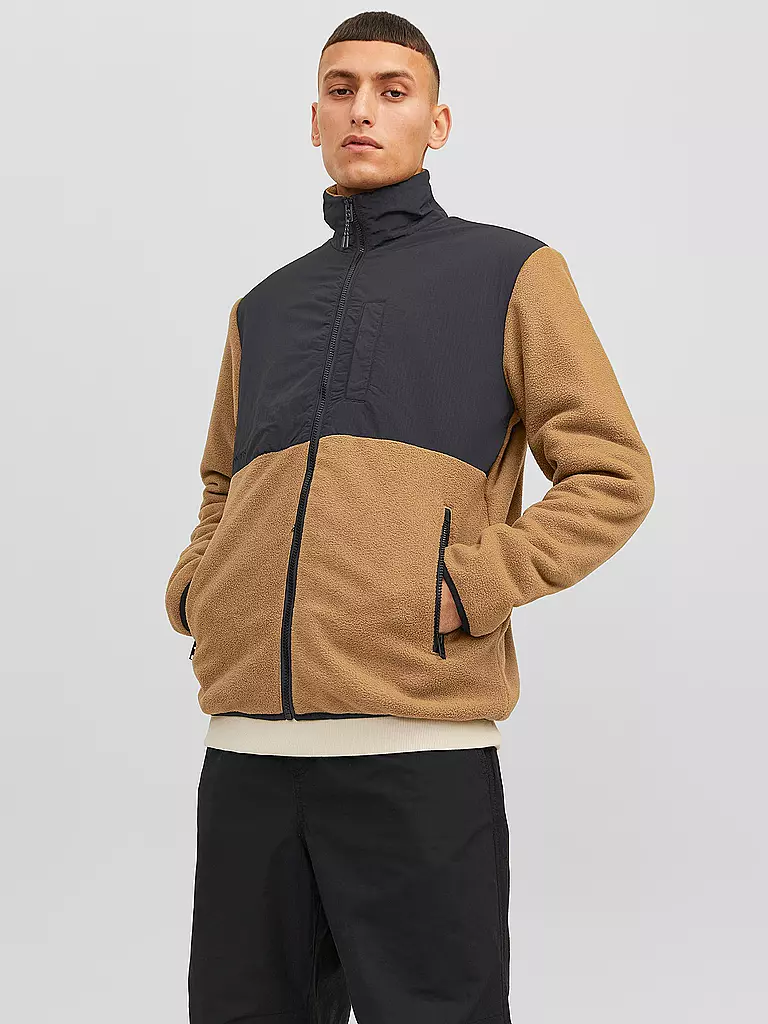 JACK & JONES | Fleecejacke JJMARVIN | hellbraun