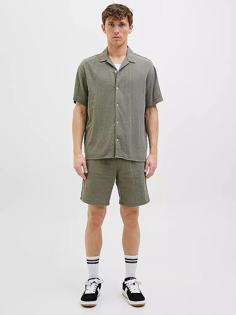 JACK & JONES | Hemd Regular Fit JOREASTER PATRAS | olive