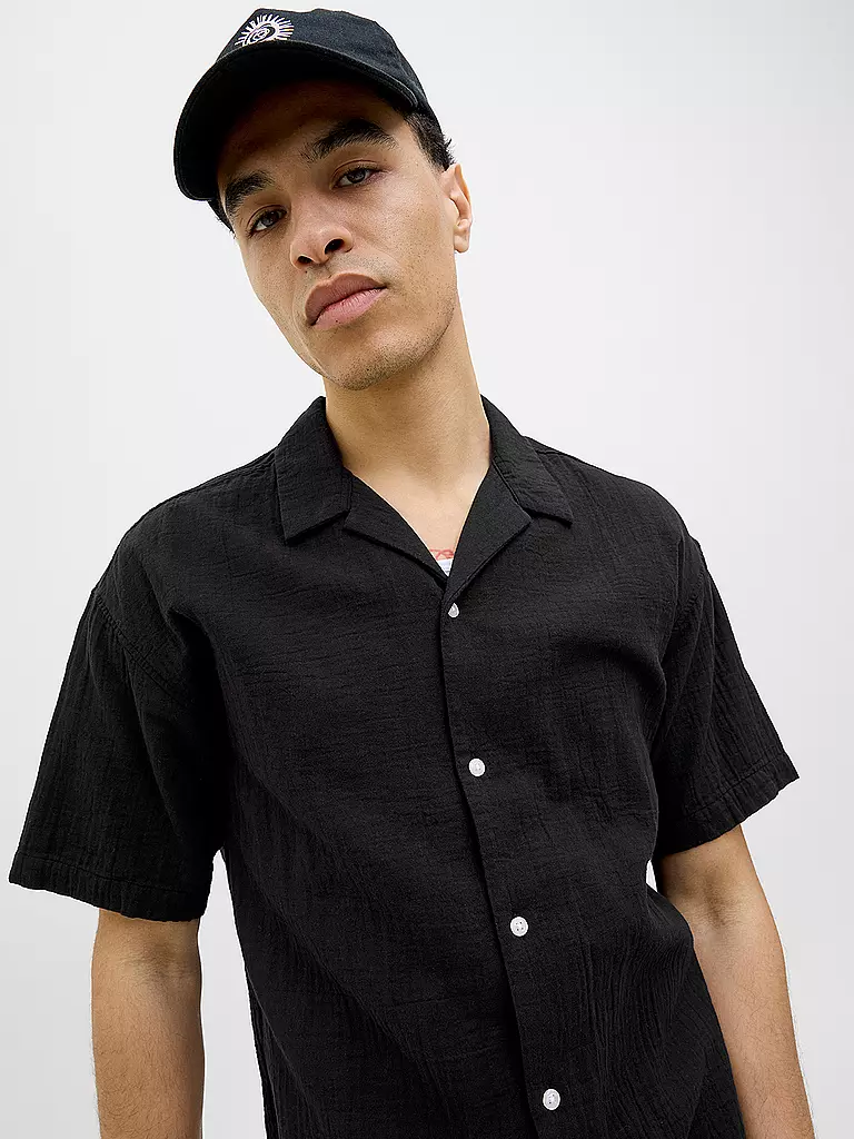 JACK & JONES | Hemd Regular Fit JOREASTER PATRAS | schwarz