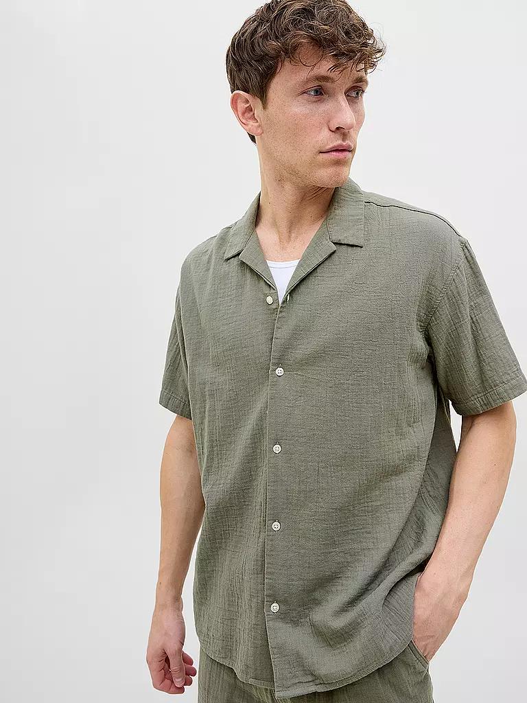 JACK & JONES | Hemd Regular Fit JOREASTER PATRAS | olive