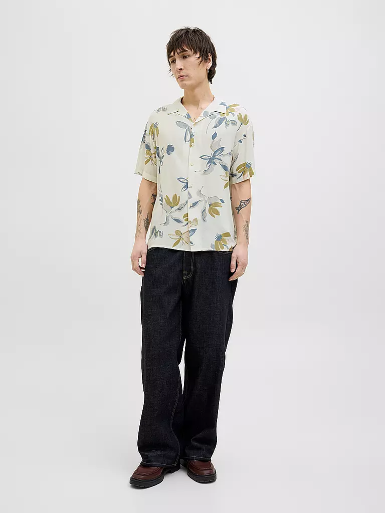 JACK & JONES | Hemd Regular Fit JORLUKE VARENNA | creme