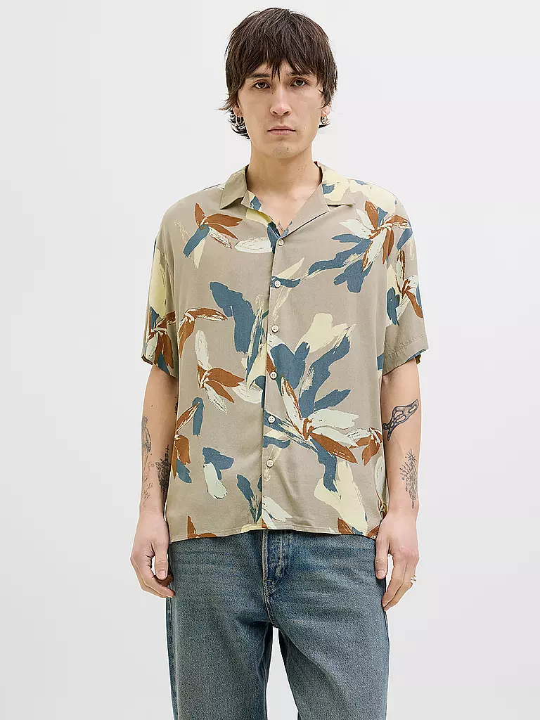 JACK & JONES | Hemd Regular Fit JORLUKE VARENNA | beige