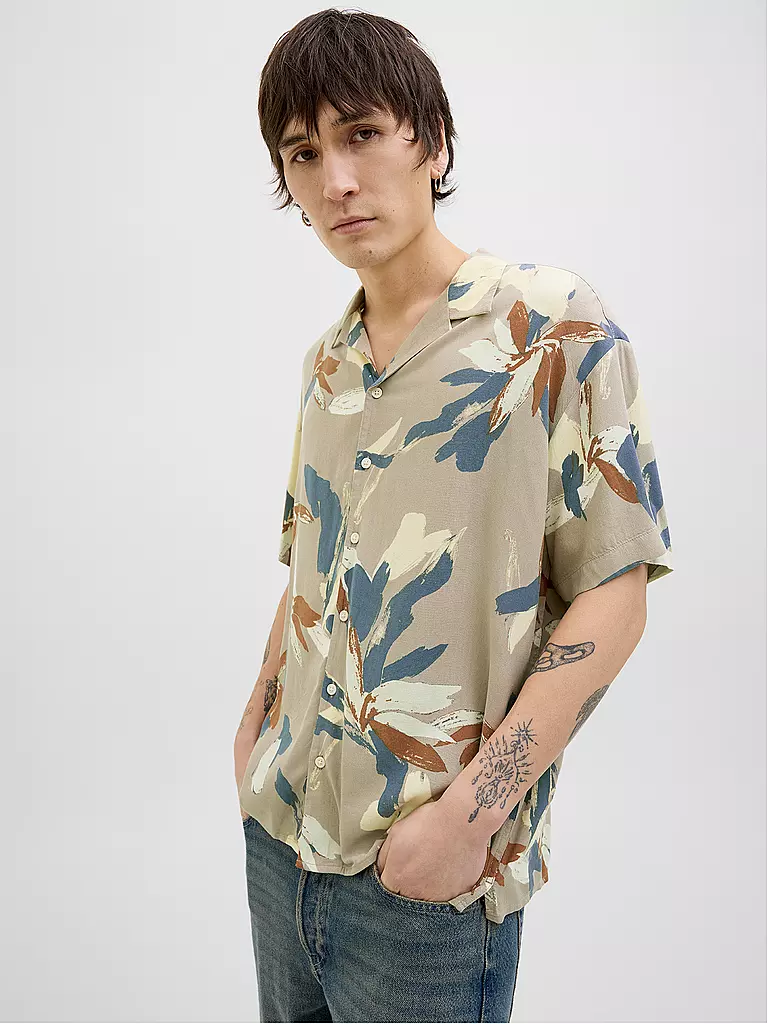JACK & JONES | Hemd Regular Fit JORLUKE VARENNA | beige