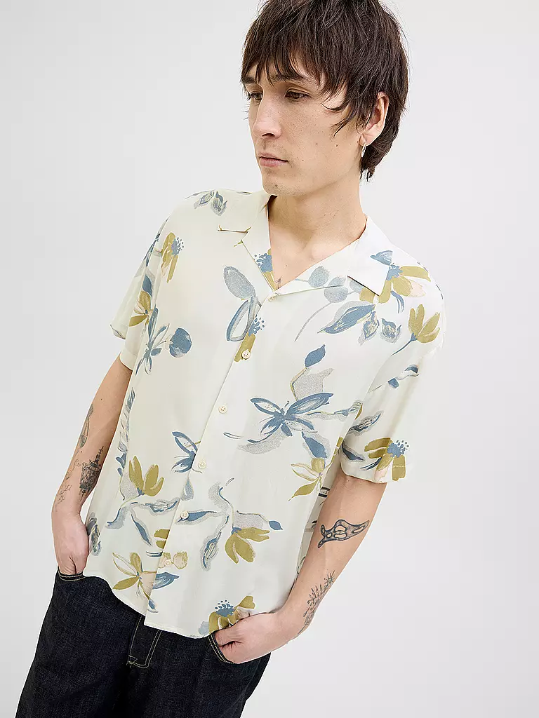 JACK & JONES | Hemd Regular Fit JORLUKE VARENNA | creme