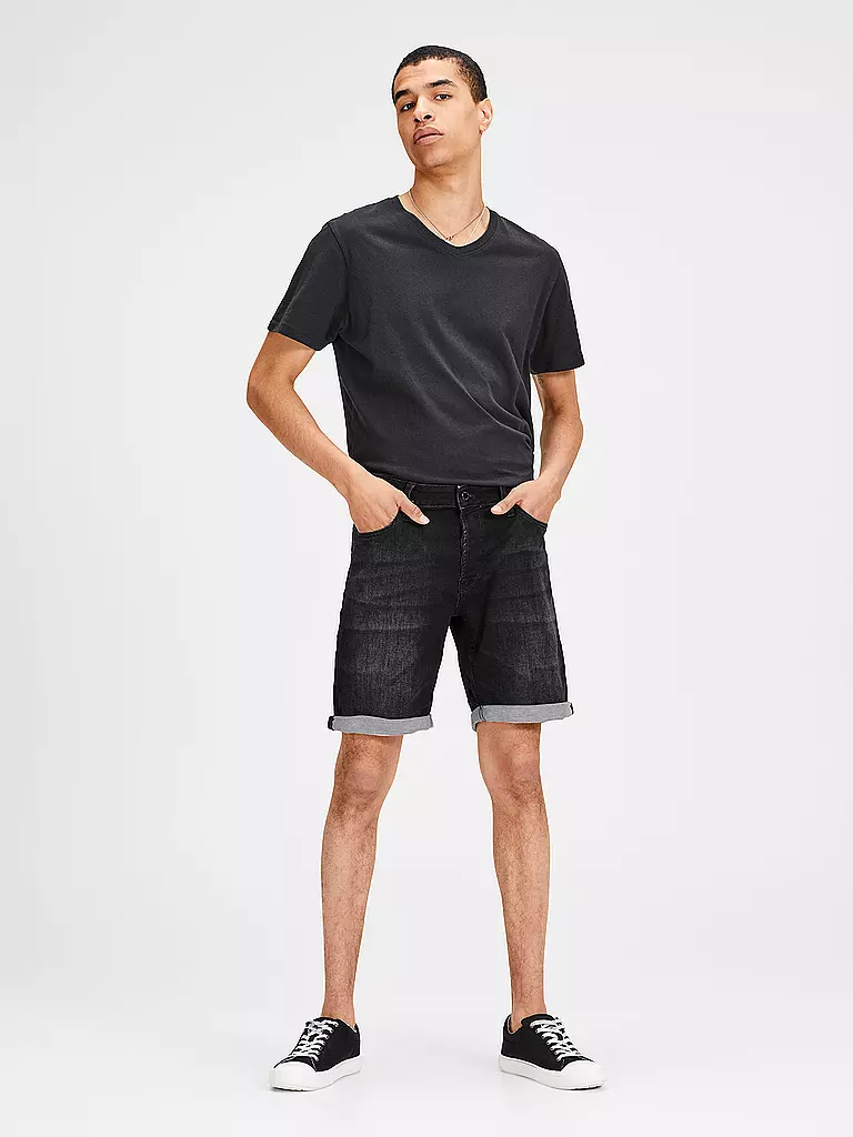 JACK & JONES | Jeansshort "Rick Icon" | schwarz