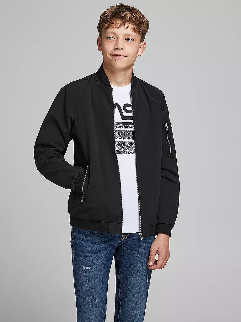 JACK & JONES | Jungen Bomberjacke " JJERUSH " | schwarz