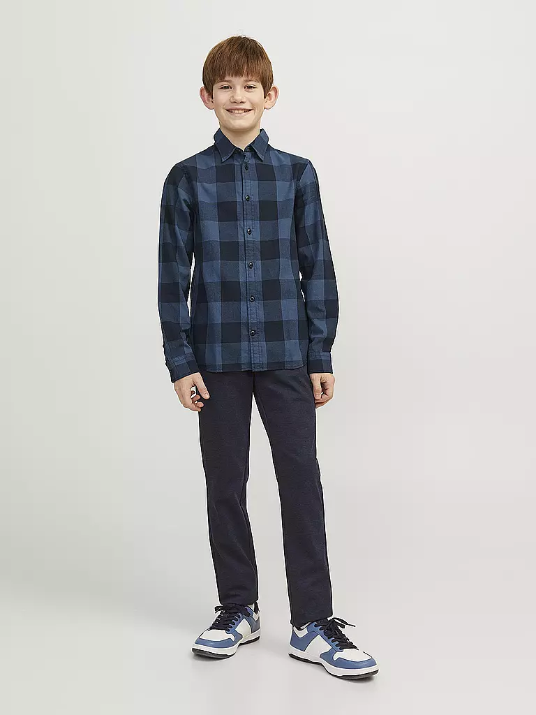 JACK & JONES | Jungen Hemd JJEGINGHAM | blau