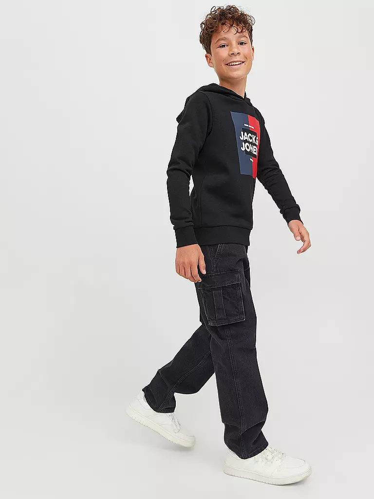 JACK & JONES | Jungen Jeans Straight Fit JJICHRIS | schwarz