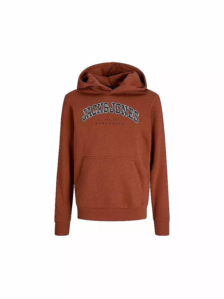 JACK & JONES | Jungen Kapuzensweater - Hoodie JJECALEB  | dunkelrot