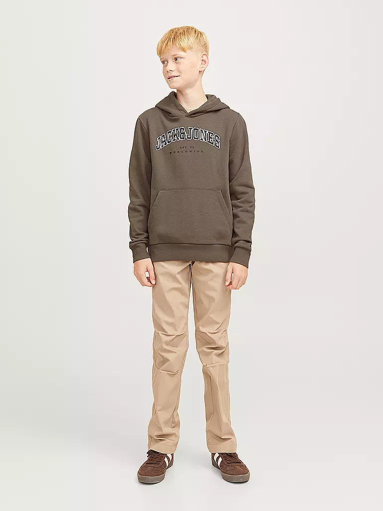 JACK & JONES | Jungen Kapuzensweater - Hoodie JJECALEB  | braun