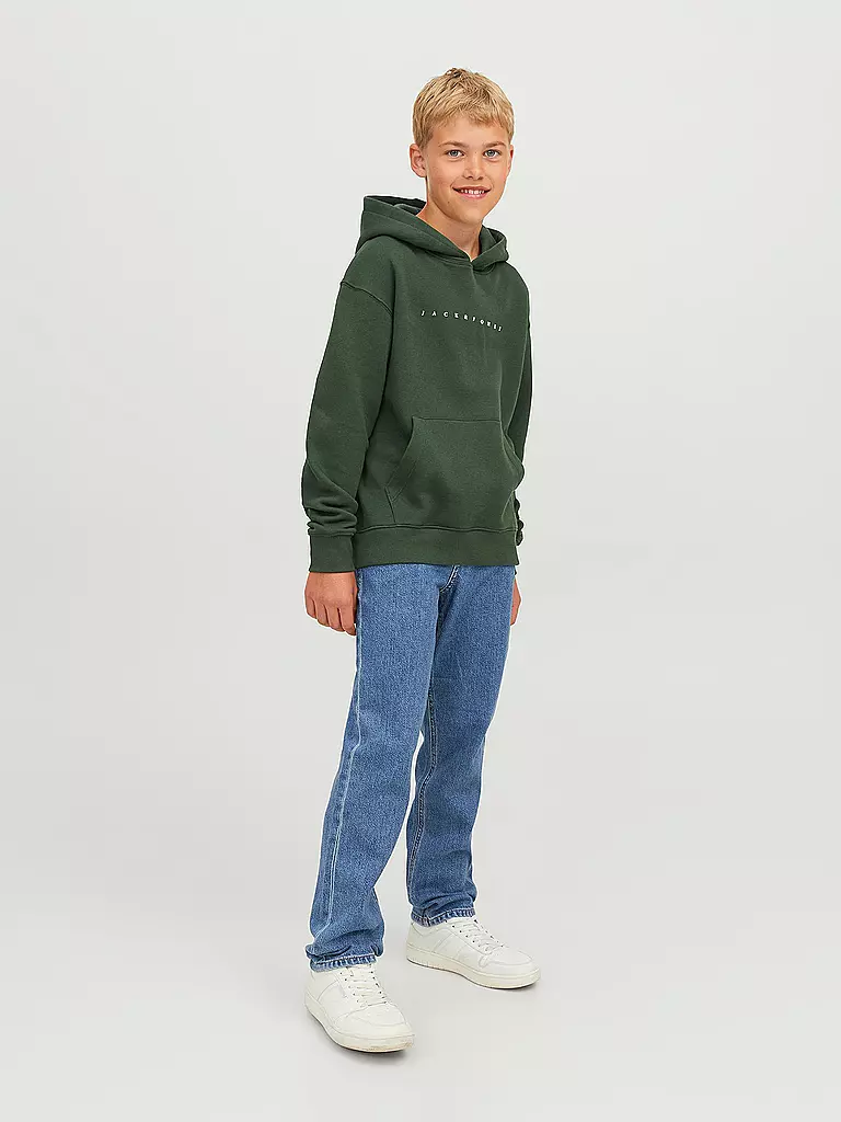 JACK & JONES | Jungen Kapuzensweater - Hoodie JJESTAR JJ | dunkelgrün