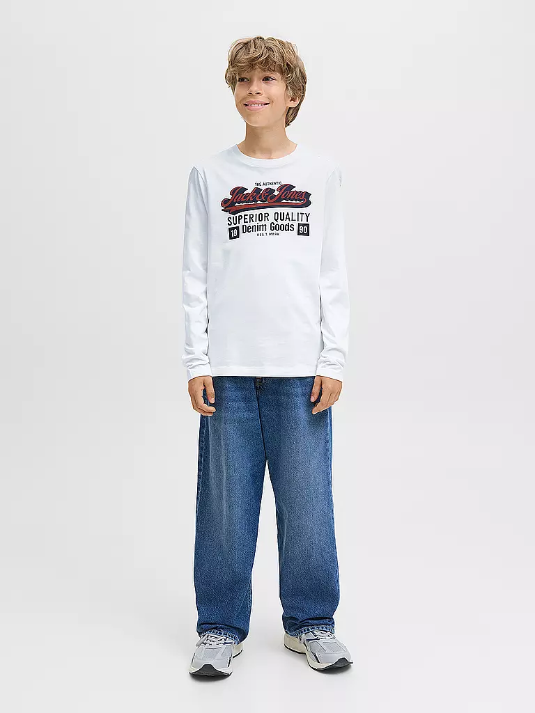 JACK & JONES | Jungen Langarmshirt JJELOGO | weiss