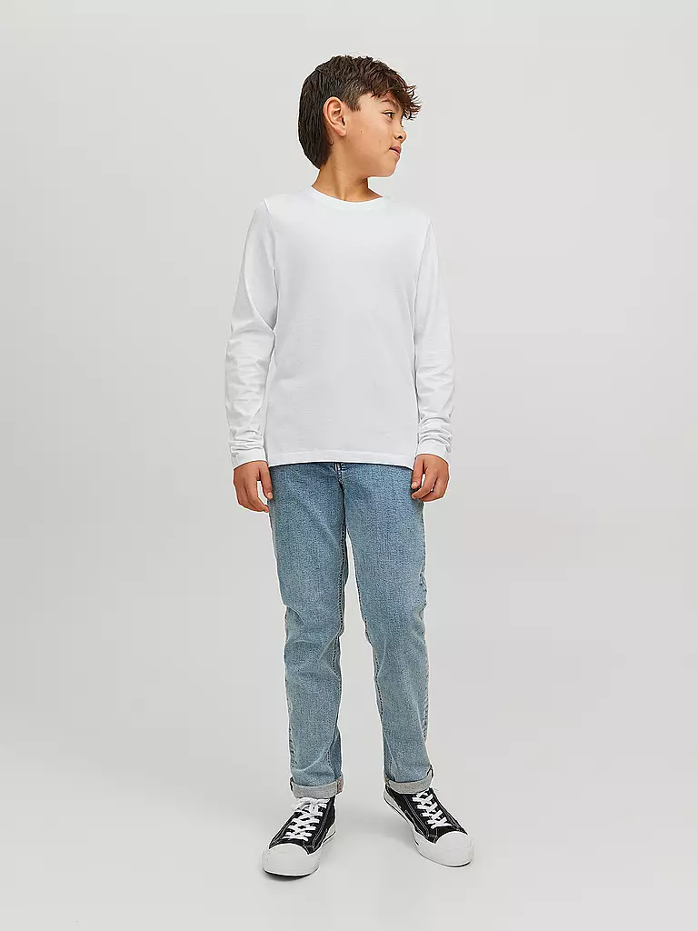 JACK & JONES | Jungen Langarmshirt JJEORGANIC  | weiss