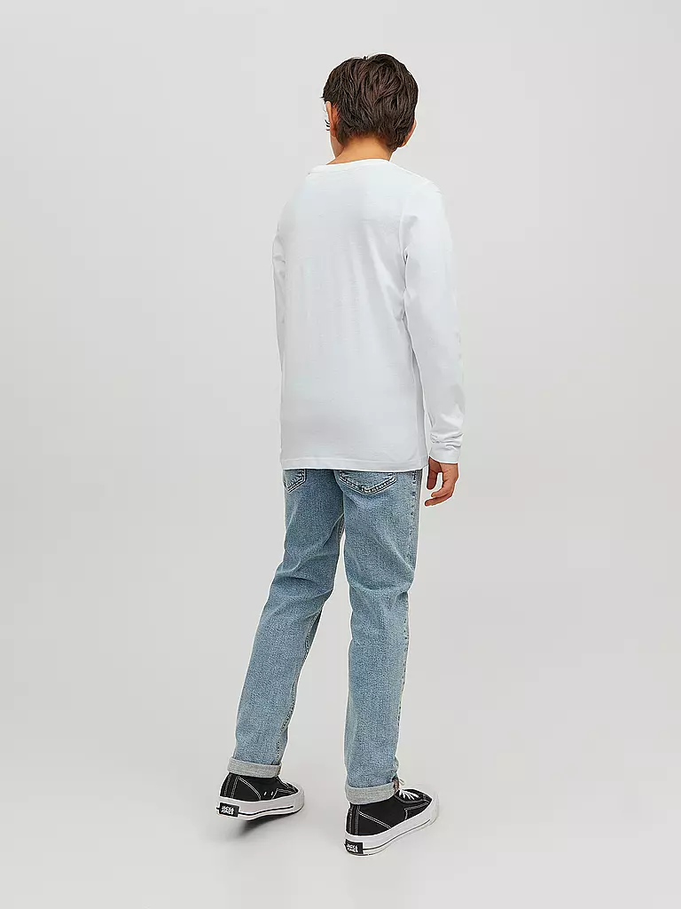 JACK & JONES | Jungen Langarmshirt JJEORGANIC  | weiss