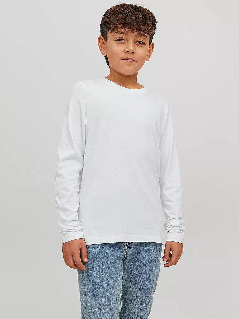 JACK & JONES | Jungen Langarmshirt JJEORGANIC  | weiss