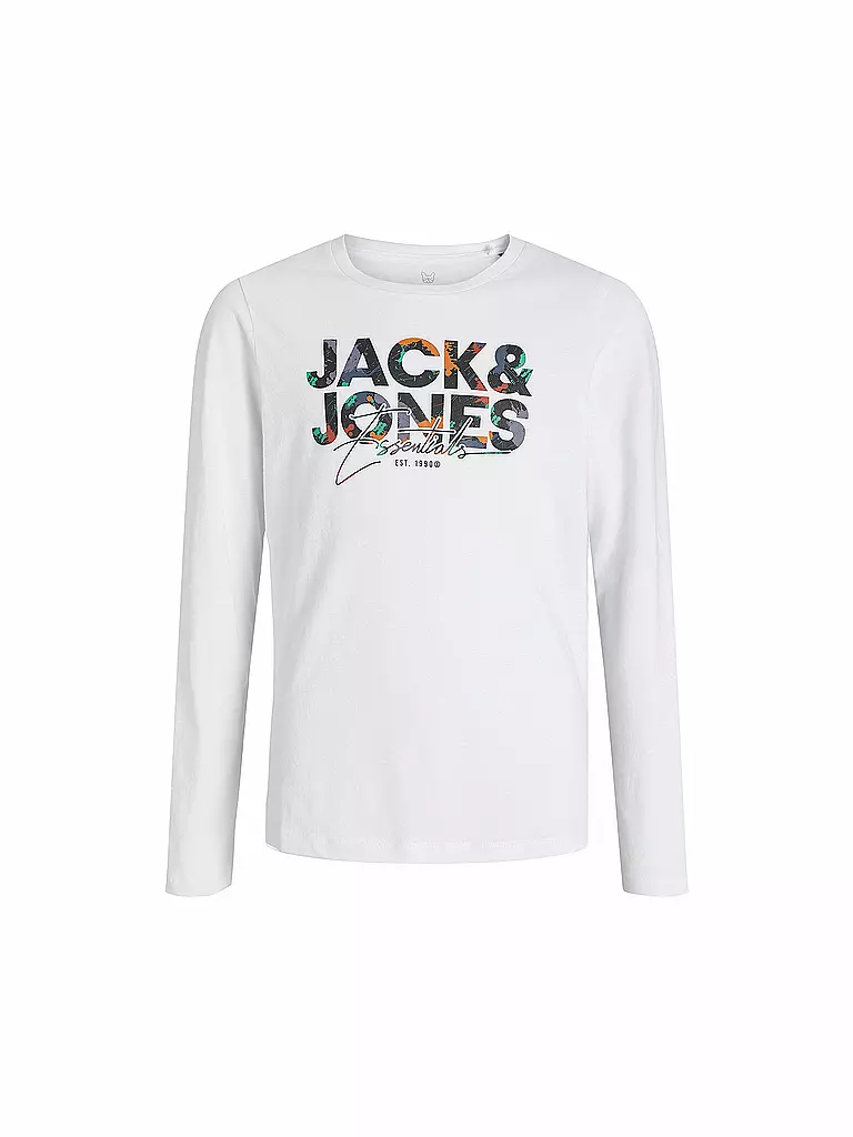 JACK & JONES | Jungen Langarmshirt JJGEPLAS | weiss