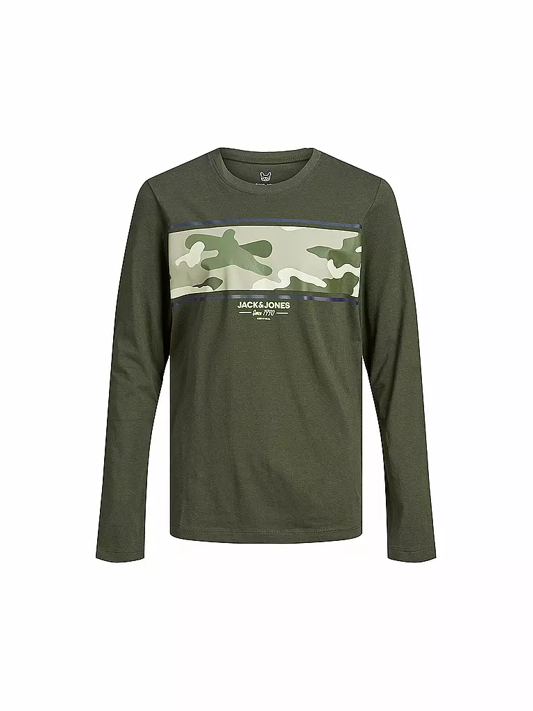 JACK & JONES | Jungen Langarmshirt JJSODIER BLOCK  | olive