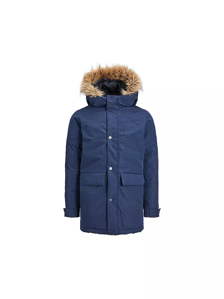 JACK & JONES | Jungen Parka JJCHAMP | dunkelblau