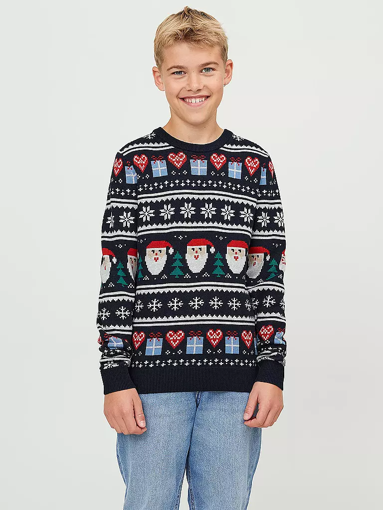 JACK & JONES | Jungen Pullover JORFESTIVE XMAS  | dunkelblau