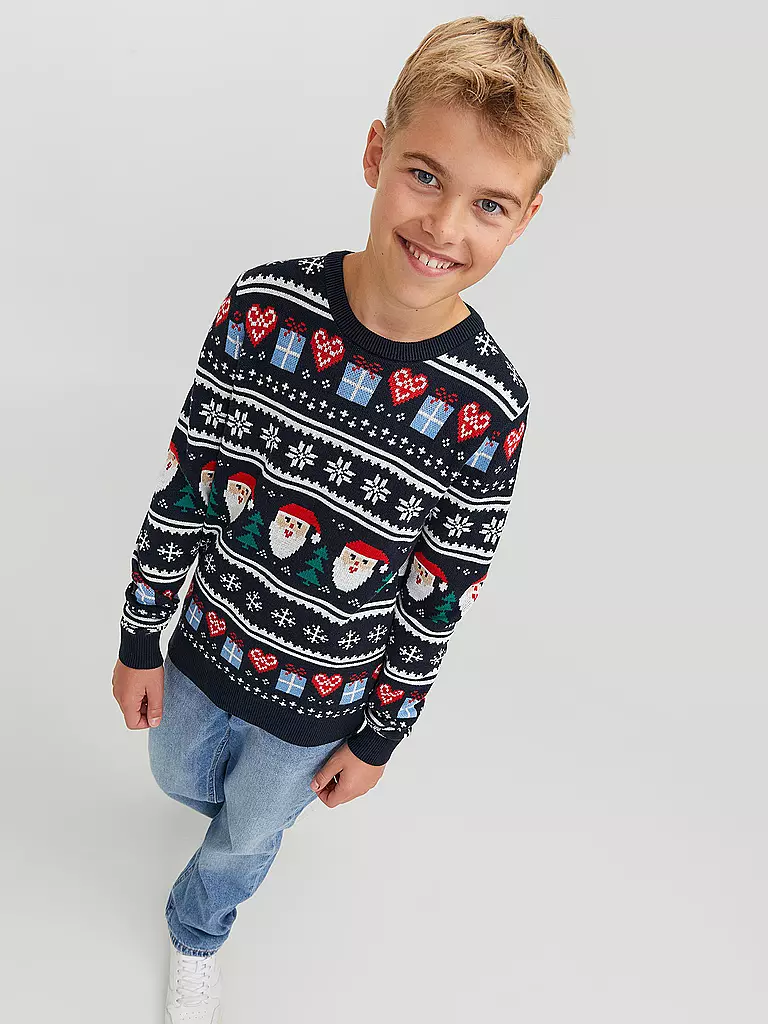 JACK & JONES | Jungen Pullover JORFESTIVE XMAS  | dunkelblau