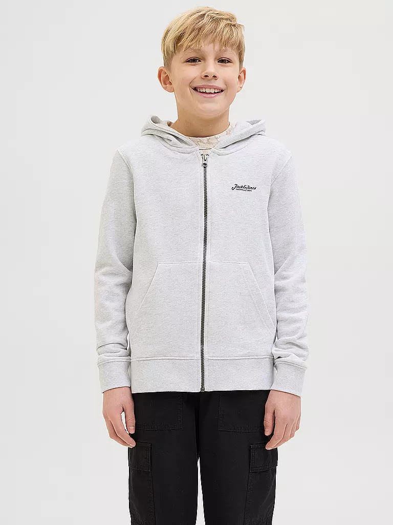 JACK & JONES | Jungen Sweatjacke JJBEAU | weiss