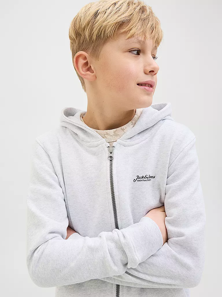 JACK & JONES | Jungen Sweatjacke JJBEAU | weiss