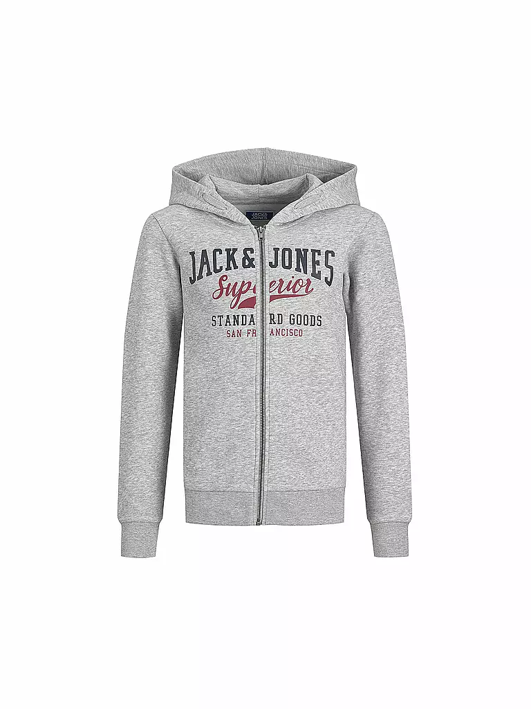 JACK & JONES | Jungen Sweatjacke JJELOGO | hellgrau