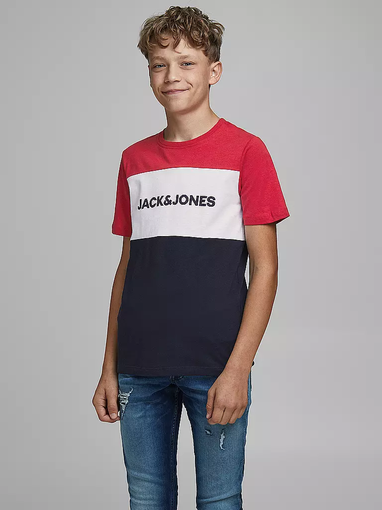 JACK & JONES | Jungen T-Shirt "JJELOGO" | rot