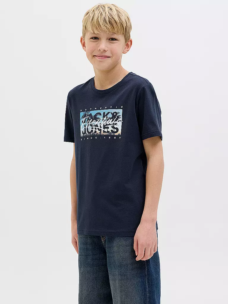 JACK & JONES | Jungen T-Shirt JJCOLTON  | dunkelblau