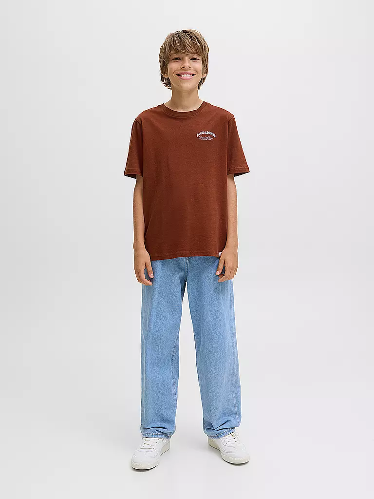JACK & JONES | Jungen T-Shirt JJEBRANDES  | dunkelrot