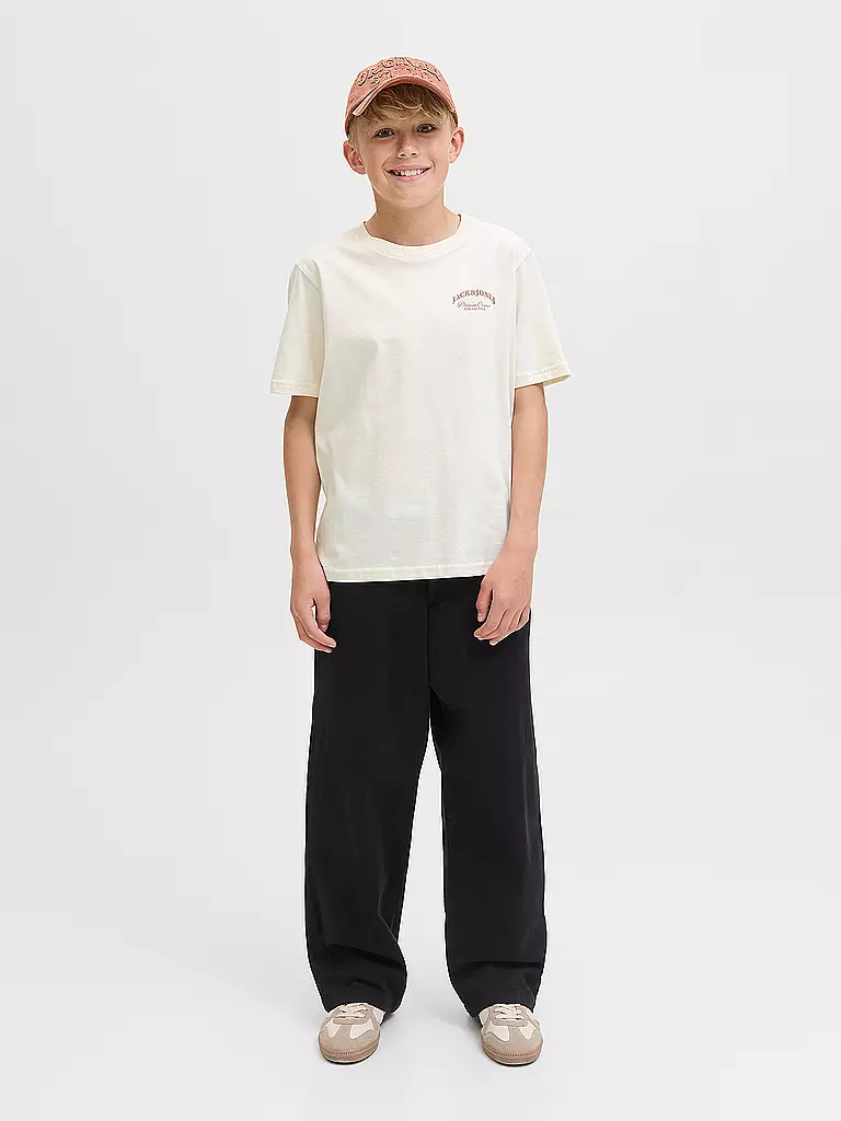 JACK & JONES | Jungen T-Shirt JJEBRANDES  | creme
