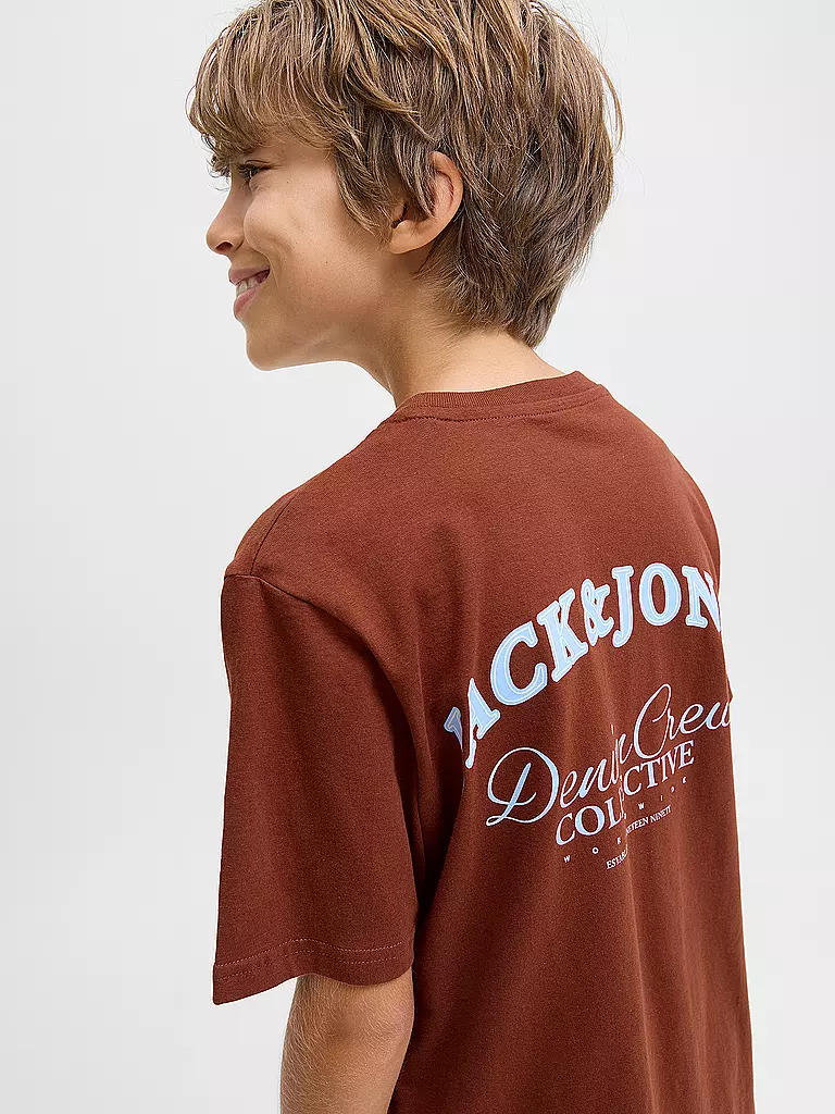 JACK & JONES | Jungen T-Shirt JJEBRANDES  | dunkelrot
